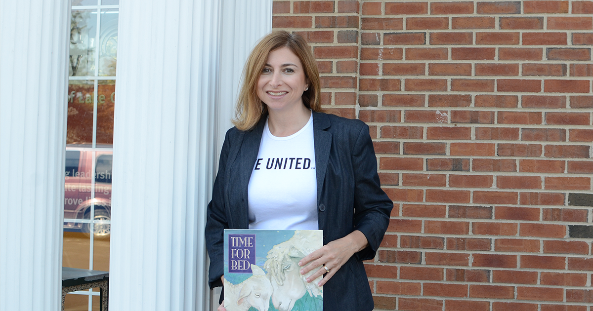 Diana Nielander in front of the United Way Office